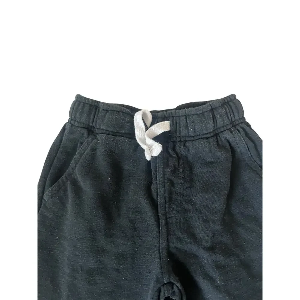 Pekkle Boys Black Pull-On Activewear Athletic Jogger Sweatpants Youth Size 6